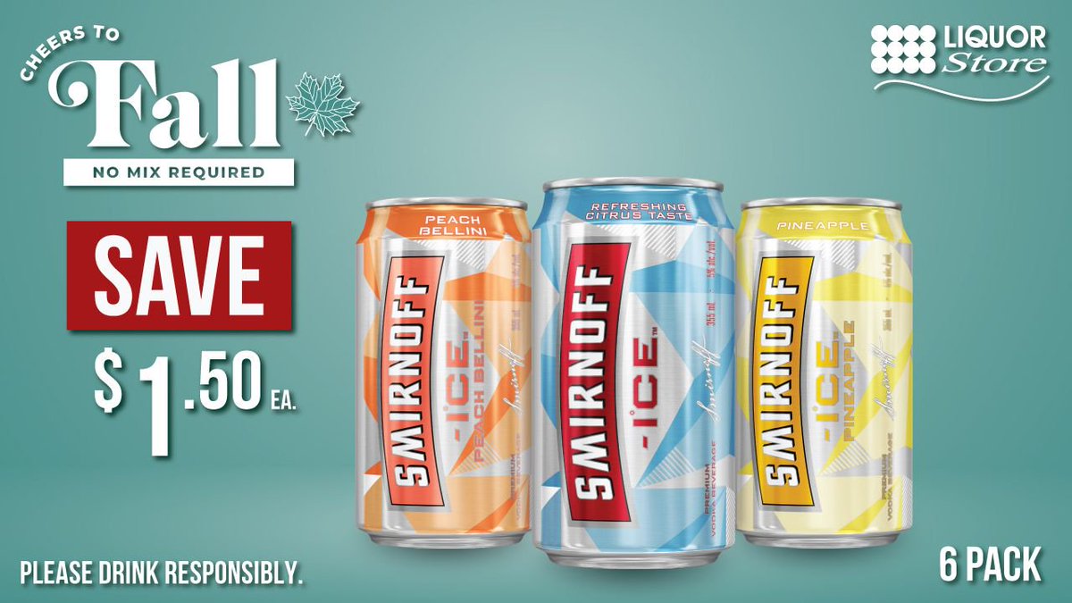 Save $1.50 ea. on select Smirnoff Ice 6 packs (until October 5th), image size:1200x675