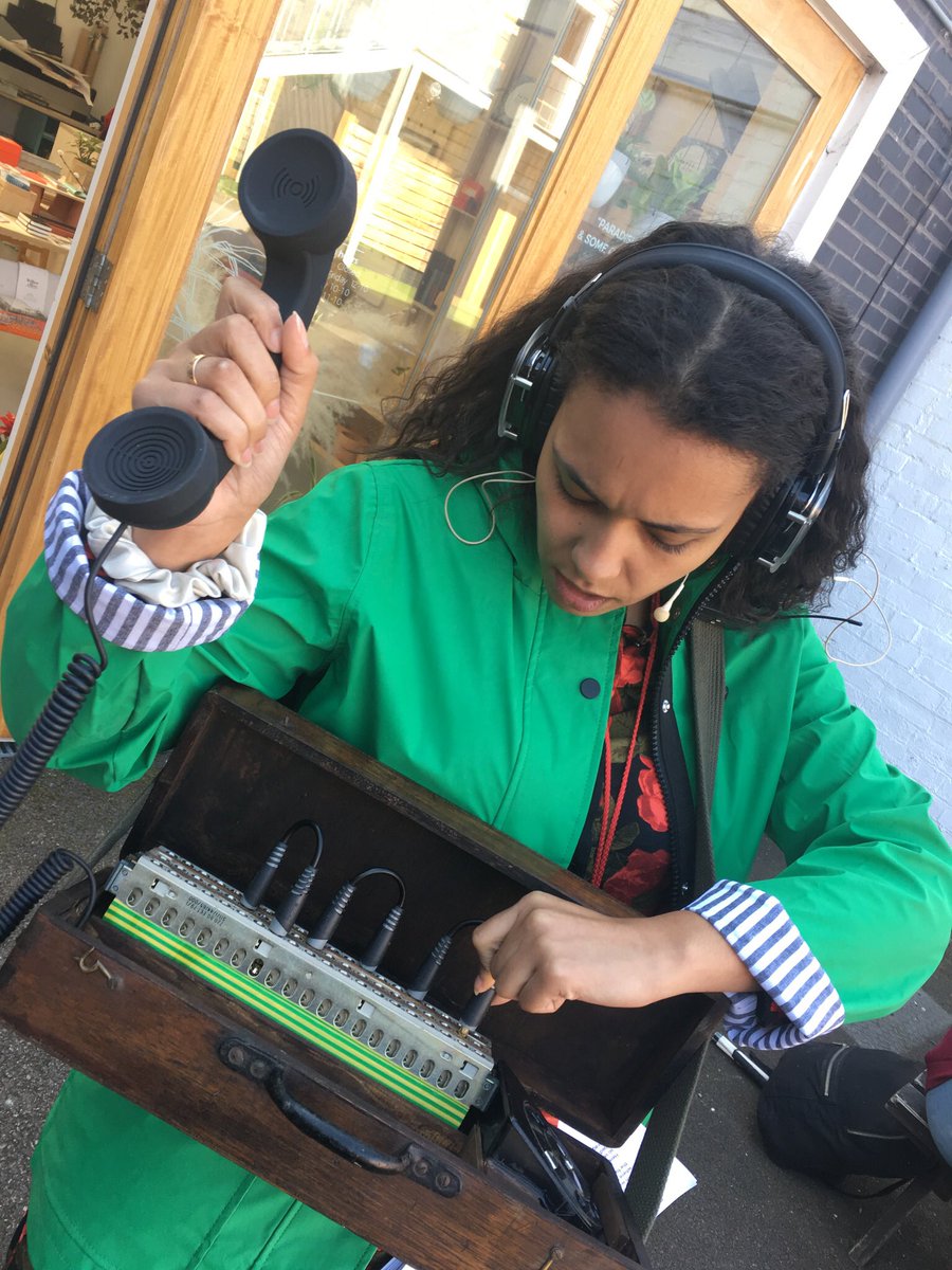Ruby demonstrating her Grandma’s Auditory Imprinter - a device that can tune into the sounds of the past.
