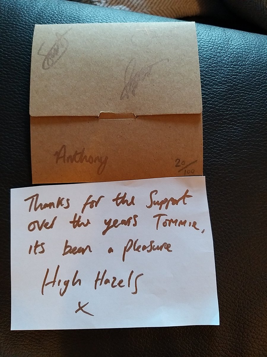 Gutted that <a href="/HighHazels/">High Hazels</a> are playing their last gig tonight, alas can't be there, thanks for the tunes, top lads you'll be missed .... #highhazels