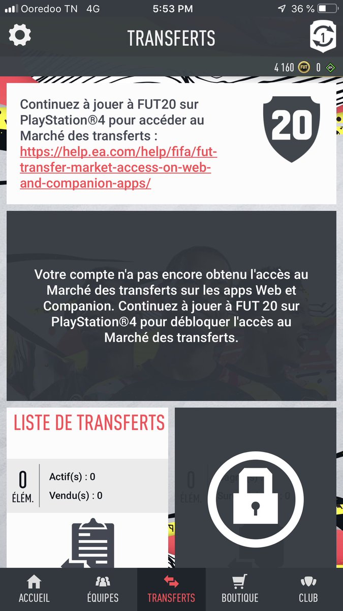 AZIX15's tweet photo. @EASPORTSFIFA I received this error message for the transfer market.  I played 10 games but nothing changed.  please help me!!! https://t.co/oLrNEMNCRD