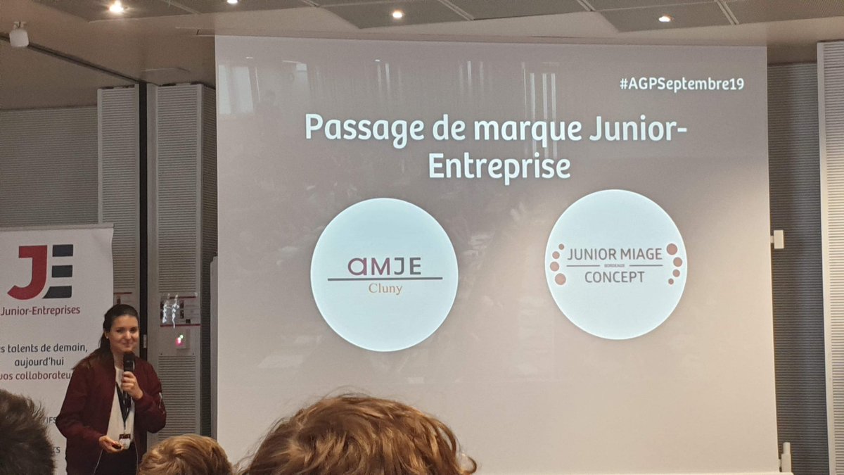 Notre Président et notre Secrétaire Général étaient présents à l'#AGPSeptembre19 d'aujourd'hui !
Nous félicitons <a href="/AmjeCluny/">AMJE Cluny</a> et <a href="/JMC_Bordeaux/">Junior MIAGE Concept Bordeaux</a> pour leurs passages de marque Junior-Entreprise 👏🎉

#WeAreJE <a href="/cnje/">Junior-Entreprises</a> <a href="/JuniorsIDF/">JIDF</a> <a href="/ESIEEPARIS/">ESIEE PARIS</a> <a href="/CCI_Paris_IdF/">CCI Paris IdF</a>
