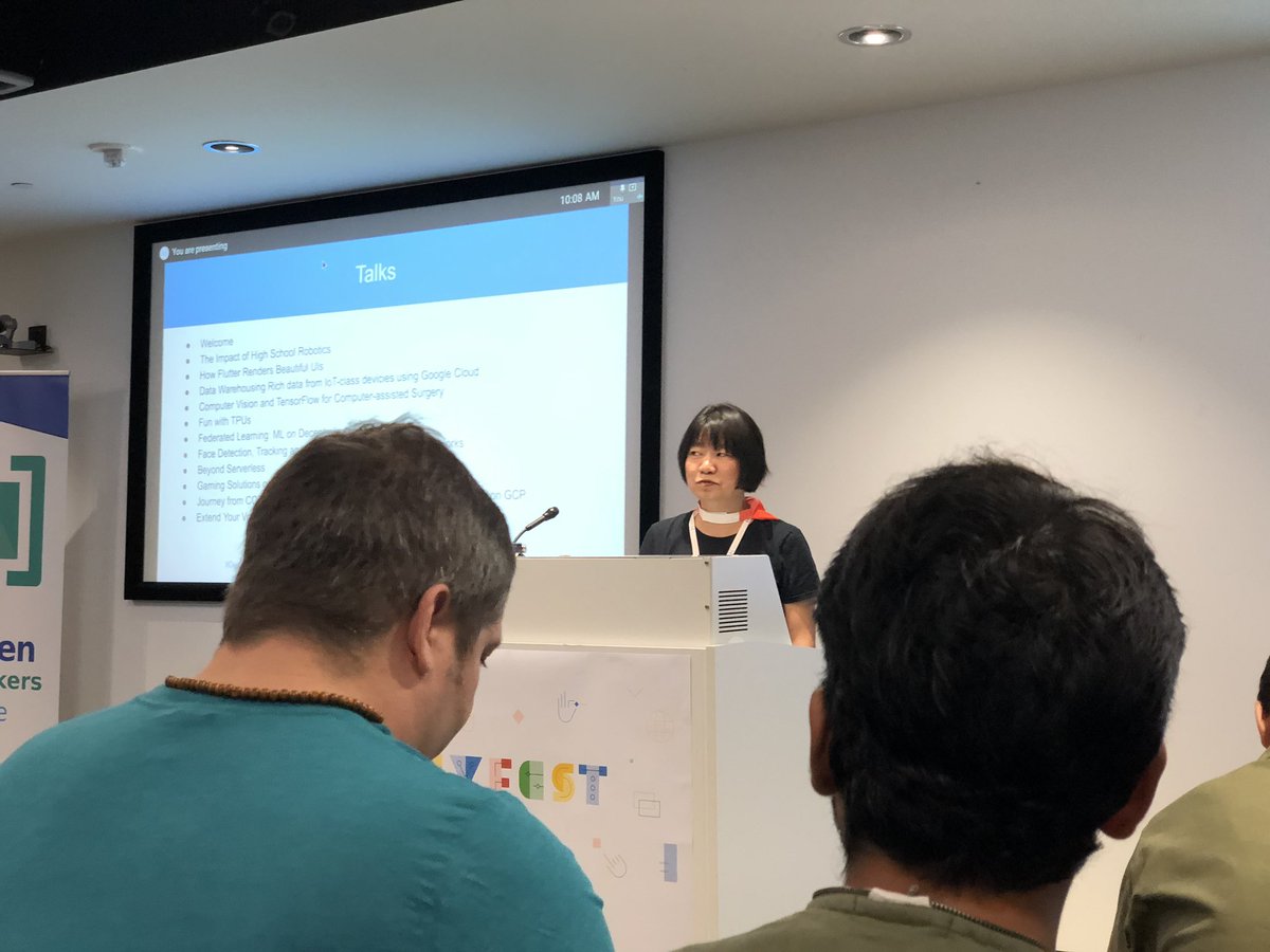 DevWithTheHair's tweet photo. Kicking things off at #DevFestSeattle  @margaretmz #GDGSeattle #DevFest https://t.co/rKgyWJ50T8