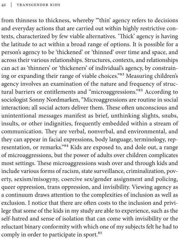 GuineaP43474550's tweet photo. @DrBaseball @morganmpage A few months ago, I read about the microaggressions against the trans🏳️⚧️ (see pic-p.42 of #TransGeneration.) It's very relevant.
I still see hostility in e-sports where trans and queer kids are subject to barriers and ridicule during group/social play when they come out. https://t.co/Pf0Nm9ksqe
