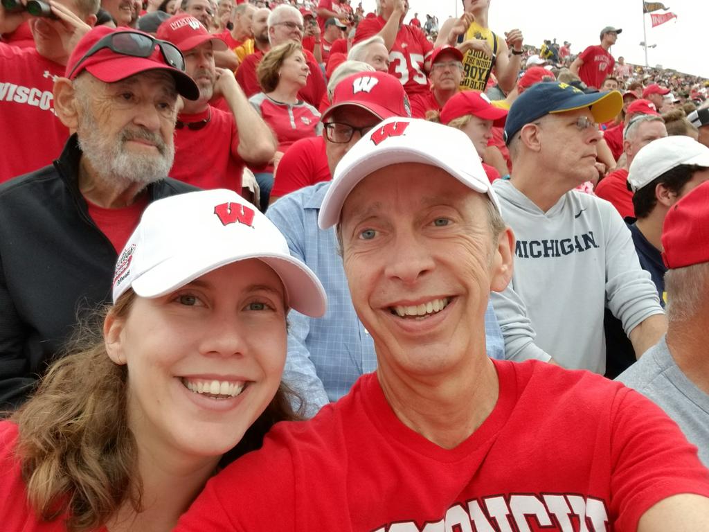 estrennen's tweet photo. Great time at a big game today. Badgers vs Michigan. Go Bucky! #OnWisconsin #Badgers https://t.co/t6K1vYEyWC