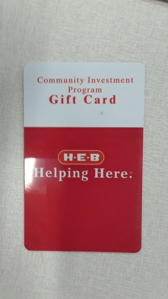 SusanMoneyhon's tweet photo. Thank you for the gift card! @HEB in Lockhart https://t.co/4RgcijVmOU