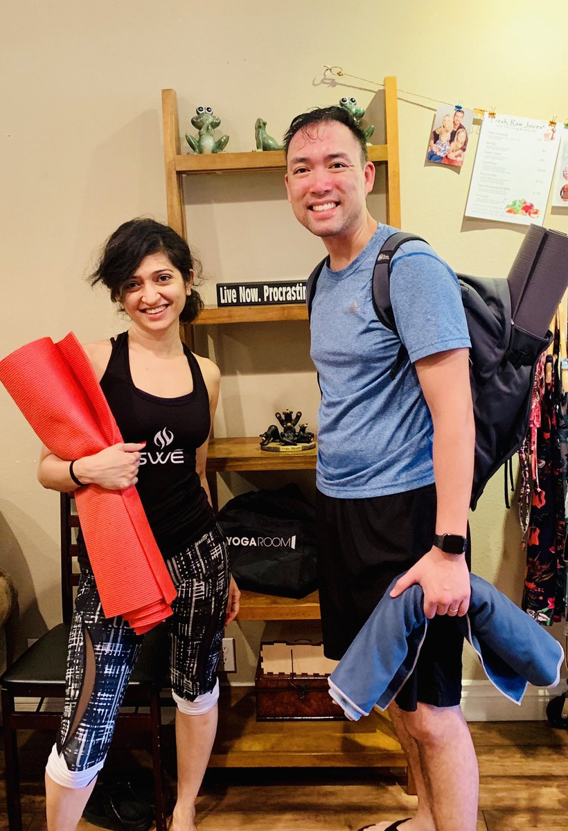 purviparwani's tweet photo. Who says cannot exercise on call days. Especially when you have ER on your side ;) woke up early- to do yoga with my ER buddy @PhysicianZen! So much to look forward to in a day!!
#yogaroom
#movefirst
#livenowprocrastinatelater
#letsgosaturday
#werkwerkwerk https://t.co/DDAHRHAvKX