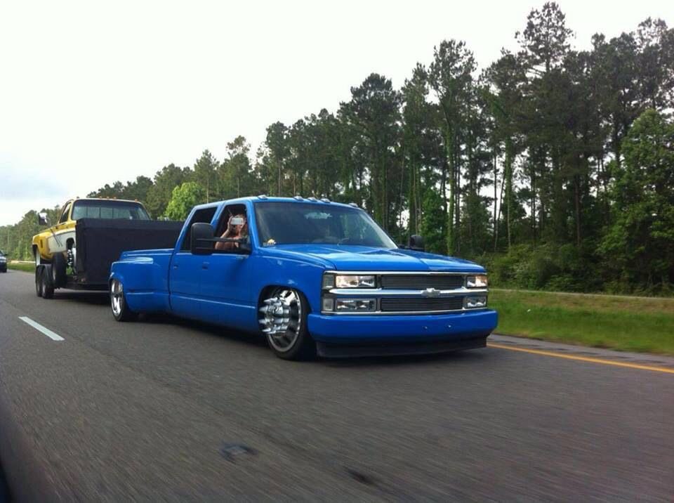 Dropped OBS Dually Follow us @advphotography1. #truckin. #v8. #trucking. #d...