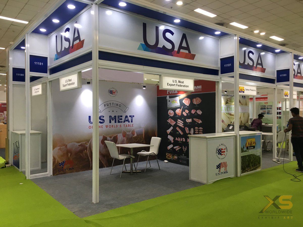 xsworldwide's tweet photo. For a smart, versatile and sophisticated off-the-shelf exhibit with a custom appearance, we turn to #ModularExhibits.
Raising it up one more time, USA Pavilion has caught attention in #SIAL India with their modular yet space efficient #BoothDesign.
#ExhibitArt #XSWorldwide https://t.co/mmWhysJBMm