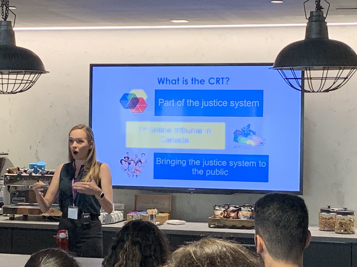 Justice Hack 2019 is underway! <a href="/shannonnsalter/">Shannon Salter she/her</a> framing the challenges and opportunities of using technology to address access to justice.