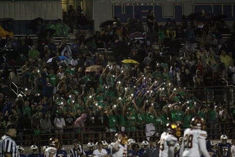 ChoctawTimes's tweet photo. Choctaw conducted a “green out” at Homecoming in honor of Roman “Bo” Duren of Jones. The former Longhorn and current East Central University baseball player died Sunday in a two-car collision. https://t.co/YiWibyEMDe