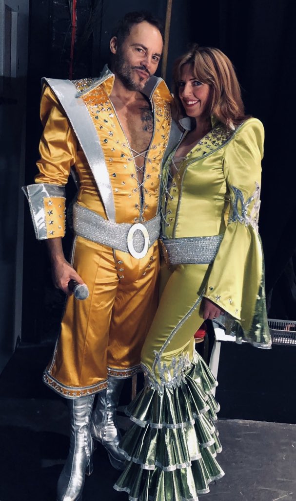 SharonSextonIRE's tweet photo. Gleaming with sweat, joy & love in satin with @RealRobFowler
#MyRockMyLoveMySam
#MammaMia #PressNight #PostFinale #HereWeGoAGAIN
#DonnaAndSam #PinchMe #Edinburgh #LemonAndLime @MammaMiaMusical @edinplayhouse https://t.co/bpy6UjEUAq