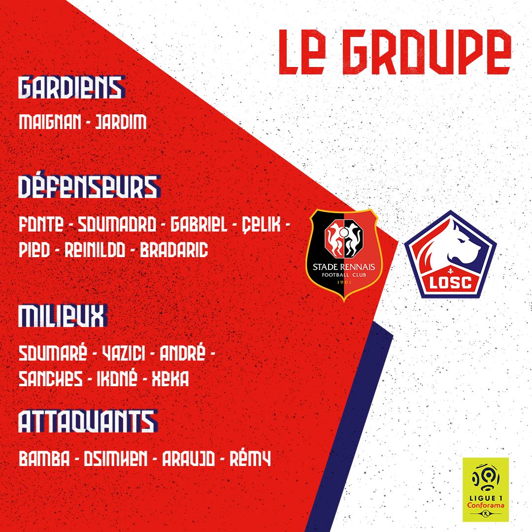 losclive's tweet photo. 🔴 Découvrez le groupe convoqué par Christophe Galtier à l'occasion de #SRFCLOSC ⤵ https://t.co/DV8nMaTMJg