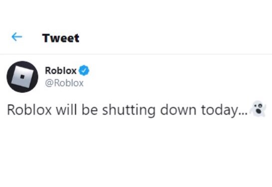 1 Roblox Updater On Twitter Roblox Is Shutting Down Rt To Spread The Word Robloxdown