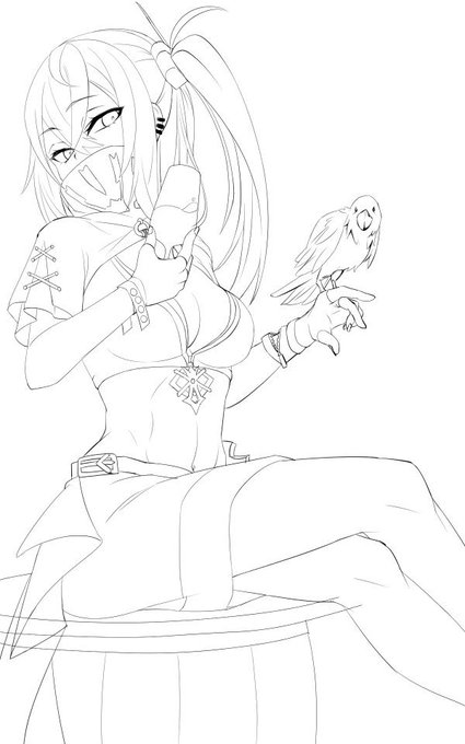 #アズールレーン
なかなか上手く描けず線画で相当時間かかってしまったのでつらい、おやすみなさい。 
