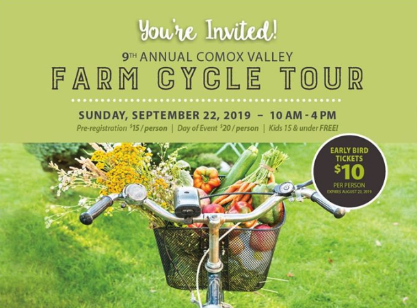 BCECONOMUSEE's tweet photo. Explore some of the most stunning and abundant agricultural lands in the BC on two wheels, with the #ComoxValley Farm Cycle Tour, Sept. 22!  🚴‍♀️ Discover the incredible array of farms and food and beverage producers, including @drinkwayward! https://t.co/q3kuMaKBAM https://t.co/WOa7sROEks