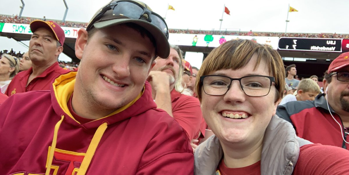 Adamson9716's tweet photo. Rain didn’t keep us from going to my 1st Iowa State Game! 
#CyclONEnation https://t.co/rqANffes1H