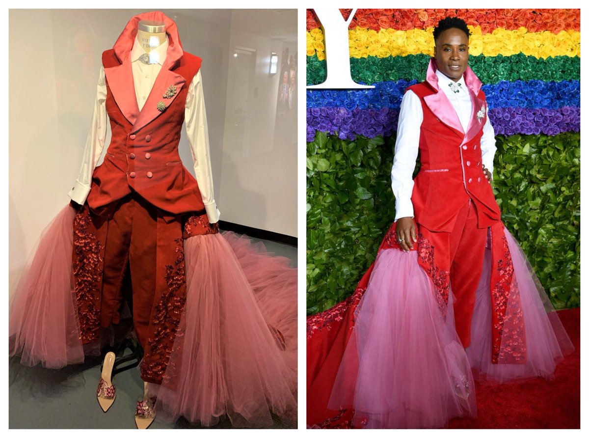 You know our friends at <a href="/scenerybags/">SCENERY</a> offered up the *actual* <a href="/KinkyBootsBway/">Kinky Boots the Musical</a> curtain for <a href="/theebillyporter/">Billy Porter</a> to wear to <a href="/TheTonyAwards/">The Tony Awards</a> right? The outfit that made headlines is now on display at the TDF #CostumeCollection Rental Program! Wishing him all the best at #Emmys tomorrow 🤞