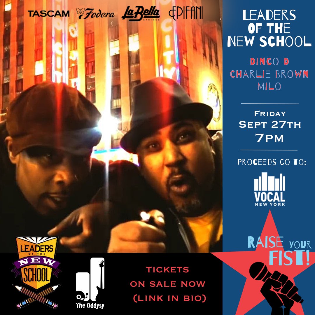 TheOddysy's tweet photo. .@LONSofficial in the house! Hip-hop legends @DINCOD , #CBrown and #CutMonitorMilo will be on stage at the 1st Annual RAISE YOUR FIST! concert this Friday. Ticket link in bio - All proceeds go to @VOCALNewYork come out and help us change the world✌️ https://t.co/HLSmOqve8v