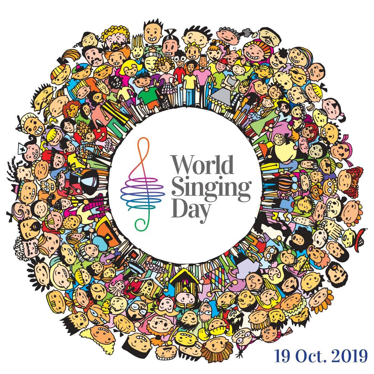 Be part of this global sing-along on Oct. 19.

worldsingingday.org/participate/ 
#worldsingingday