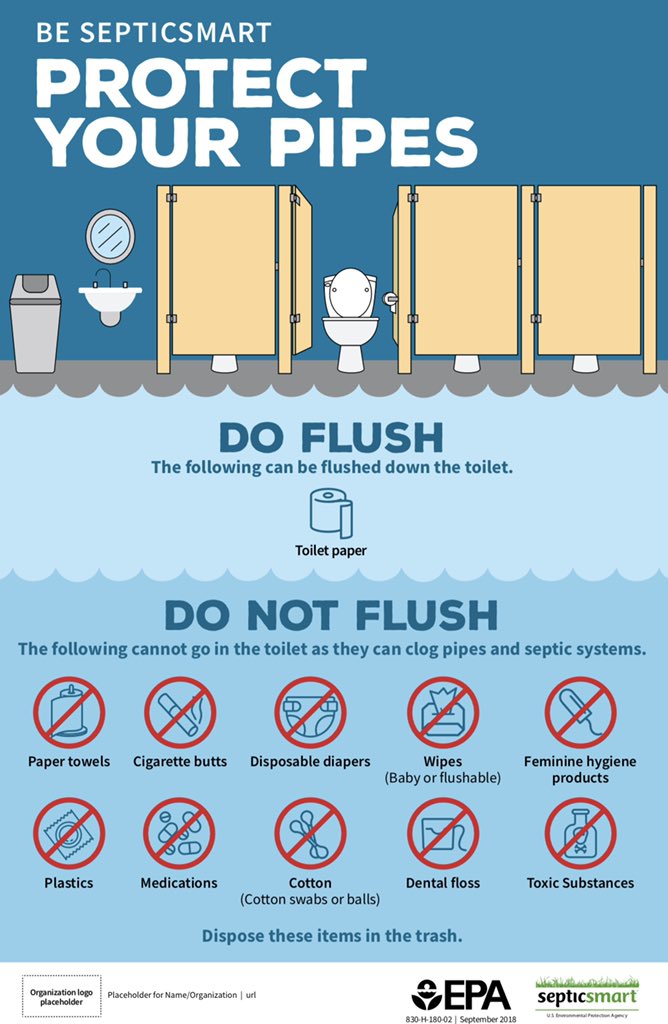 Do your part, be #septicsmart and follow these steps to protect your commercial septic system #SepticSmartWeek