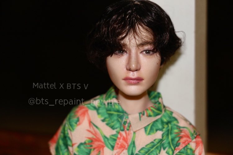 CapStephofWest's tweet photo. BTS V patiently waiting on his clothes to arrive. Until then, Ken clothes will have to do. #btsdolls #btsrepaint #btsrepainting #V #btsv #btsvrepaint #btsvrepainting #btsmatteldolls #btsmattel #btsxmattel #btsxmattelrepaint  #bts #btsdoll https://t.co/80X8ImRZUo