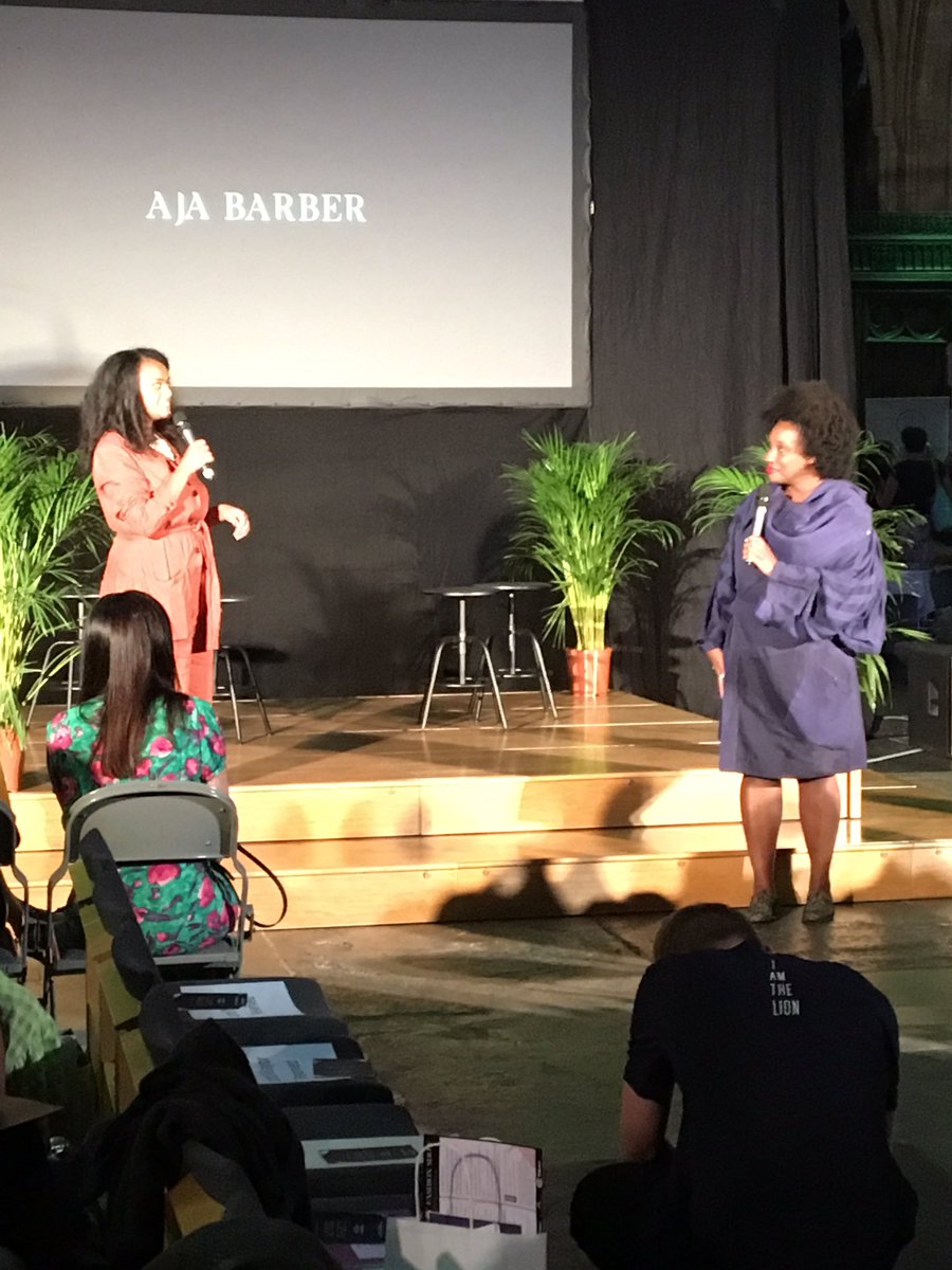 ExCllrSutton's tweet photo. Listening to Kalkidan &amp; Aja Barber talking philosophy #EFBW #theslowfashionshow https://t.co/ApnX5Bv2M1