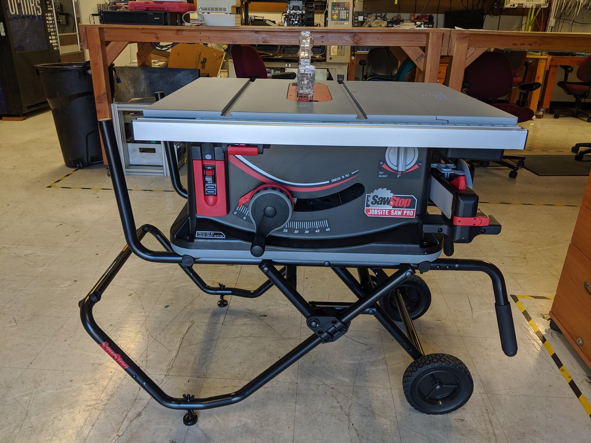 sbhackerspace's tweet photo. Thanks to everyone who donated to help us purchase a new @SawStop jobsite pro table saw. https://t.co/GyXUAXF2jW