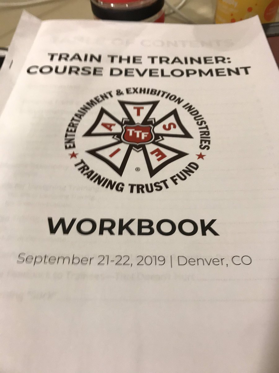 IATSELocal22's tweet photo. A couple of our members are in Denver attending the #iatsettf course development class. Better trainers mean better classes, which makes for a better workforce. #IATraining @IA22_Training @iatse #UnionStrong https://t.co/LStbw6fxqb