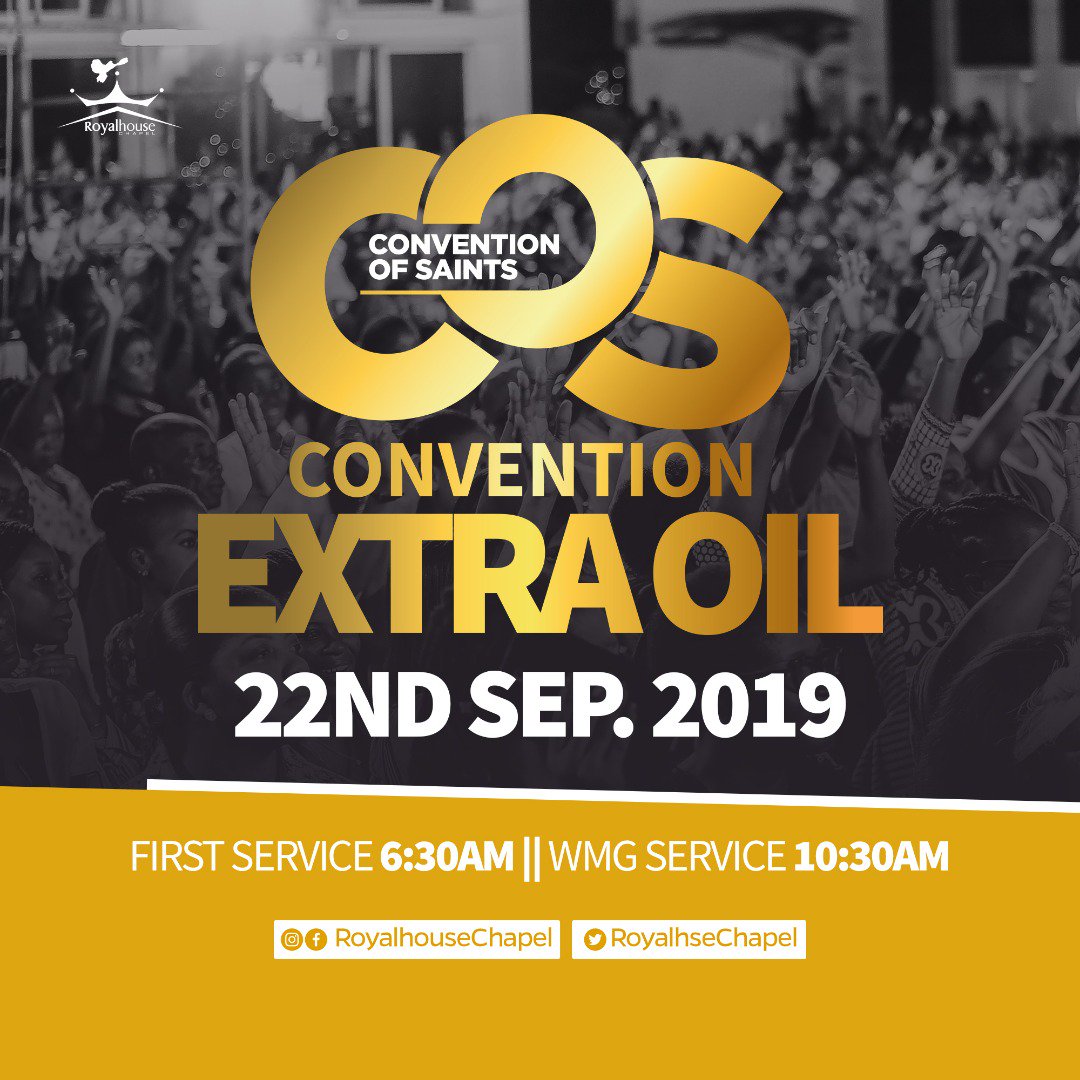 RoyalHseChapel's tweet photo. "...the jar of oil will not run dry until the day the LORD sends rain on the land"
1 kings17:14
COS Extra Oil is here, tomorrow Sunday with AG; 6:30 am & 10:30 am
#COSGH https://t.co/K03B92d4Sl