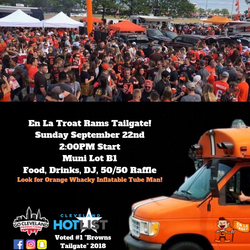 GoClevelandDJ's tweet photo. Muni Lot tomorrow!  I’ll be DJ’ing before Sunday Night Football. @clevelanddotcom will be by to judge tailgates! https://t.co/36MMRKoBSU
