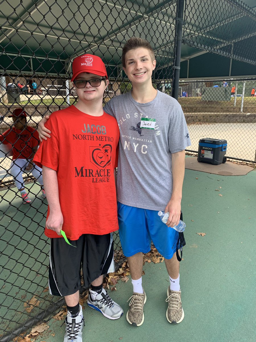 UniteOurVoices's tweet photo. Great day for North Metro Miracle League #baseball with old and new friends.  Thanks to Macy for coming out to be Jacob’s buddy.  Love Jared helping out his buddy @MlbFan98  too! ⚾️😃💛#community #nmml #familyaffair #adaptivebaseball https://t.co/DlvsQUWKjq