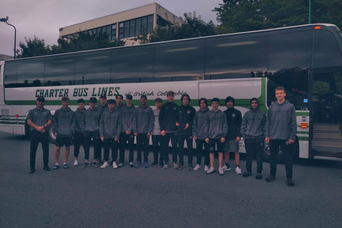 The Okanagan bound E15s. First trip and first games of the year - safe travels and good luck fellas! Thanks to the team <a href="/charterbuslines/">Charter Bus Lines</a> for their professional service and equipment! #travelday #gameday #csshl #getitgoing #warriormentality