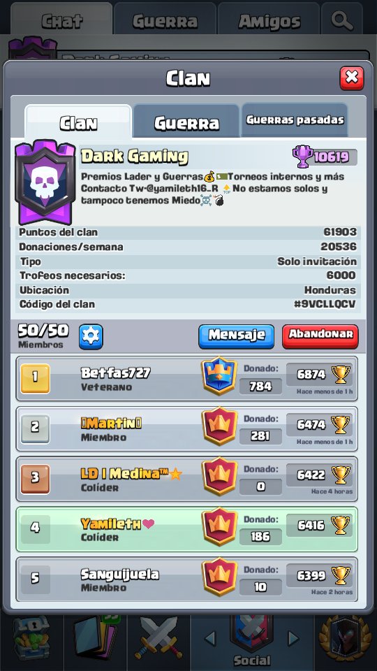 A petición de varios Se hizo la cantera De mi clan☠🕹
Interesados en unirse me escriben para el link.
0 Jumper🚫
Activos en guerra💰
Vamos a divertirnos🕹💰