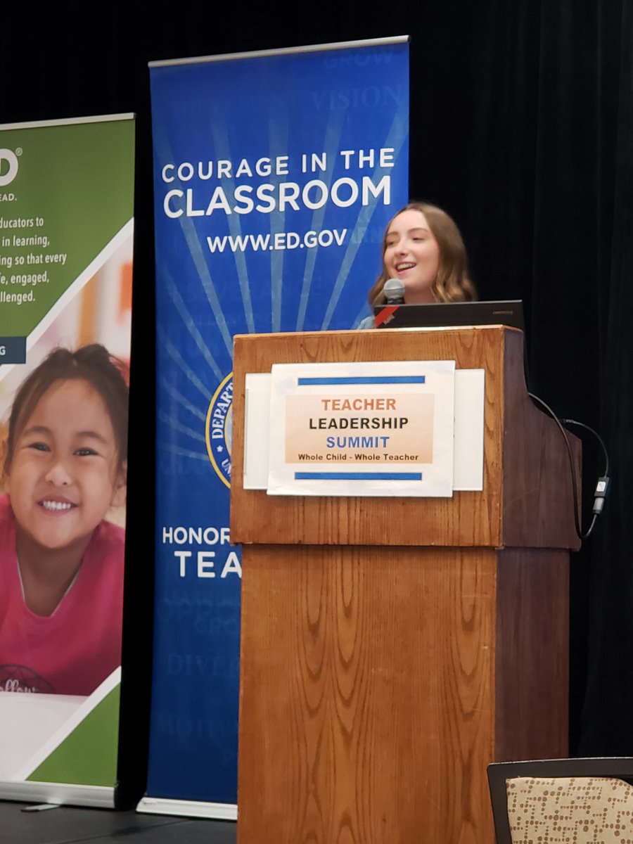 Unbelievably proud of Sarah for inspiring teachers at the <a href="/TeachtoLead/">Teach to Lead</a> conference today. So impressed by her and all she's accomplished.