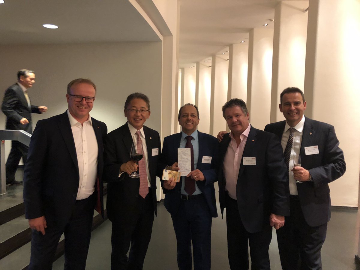 summit_engineer's tweet image. Thank you @MazakEurope amazing 100 th Birthday dinner post @EMO_HANOVER I even ordered a new 5 axis machine using the back of the menu 🙈 and paid €50 deposit 😂old school 👍 Happy Birthday Mazak family 
#EMO2019