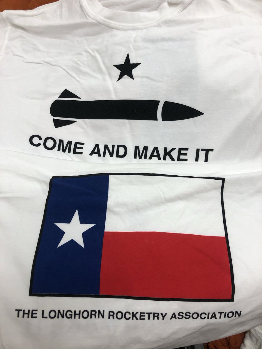 UTexasRocketry's tweet photo. Can’t wait to rock some LRA merch? Then come to the Aerospace Engineering building 2nd floor and purchase some shirts today!  🚀 We will be here until 3:30 😄 https://t.co/T1IDK3jwIH