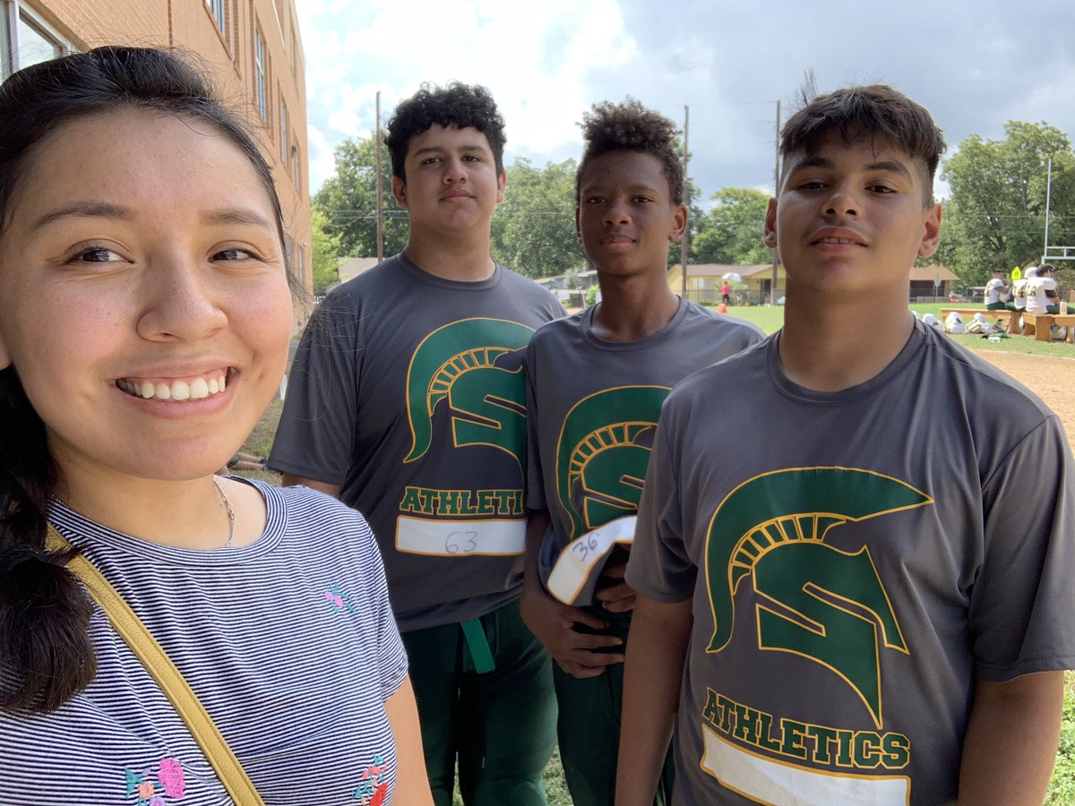 When I left my first school I was sad because I wouldn’t see my 6th graders grow. But they reached out and invited me to a game. They used to be shorter than me and they told me about being in Algebra this year as 8th graders. 😭🤗 Go Spartans! #alwaysmystudents