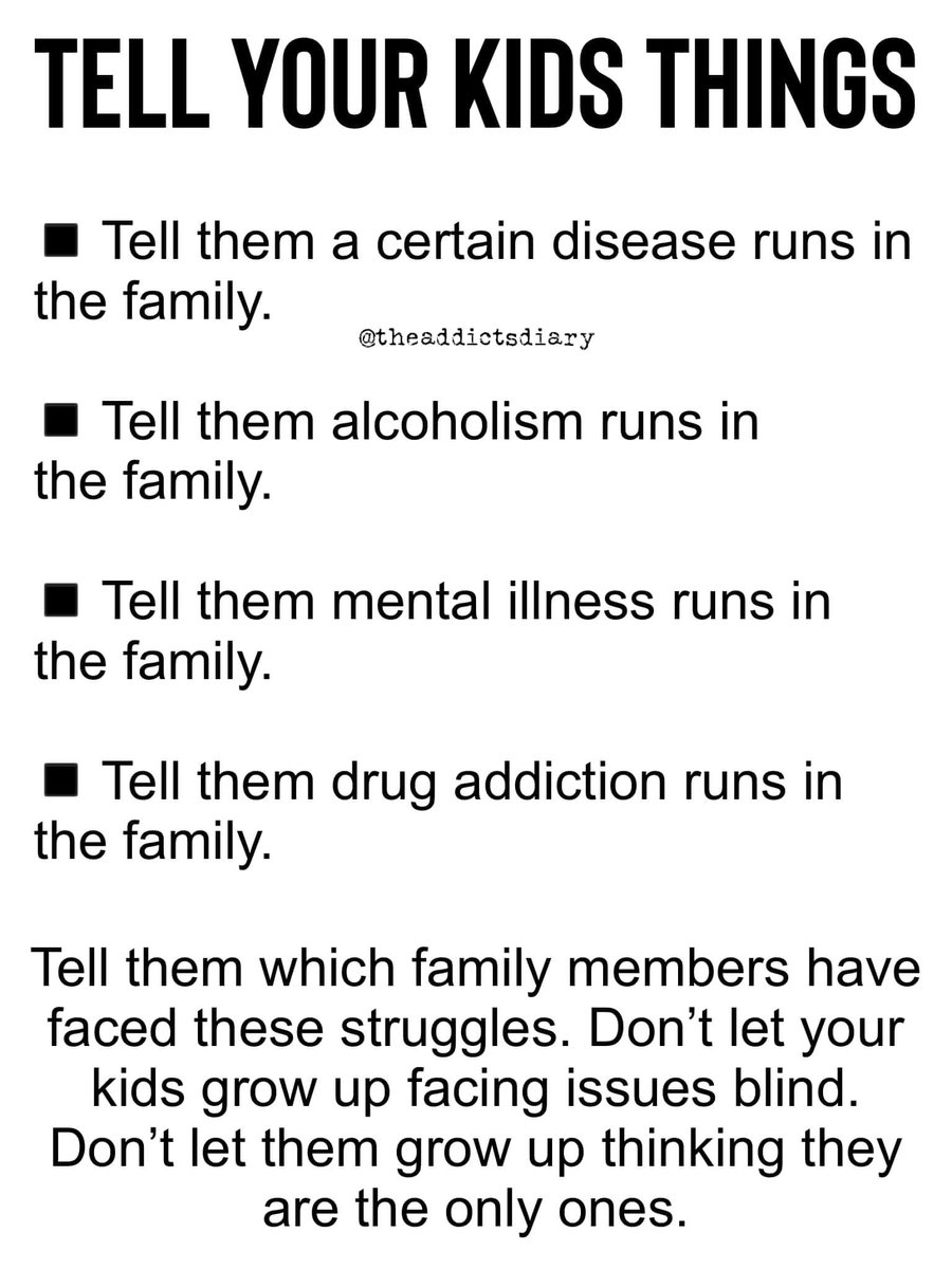 Honesty is best when it comes to educating and preparing our youth. Dont avoid the conversation hoping they will be fine, have the conversation and know they will be prepared, should they need to be.

#Educate
#Addiction
#Truth