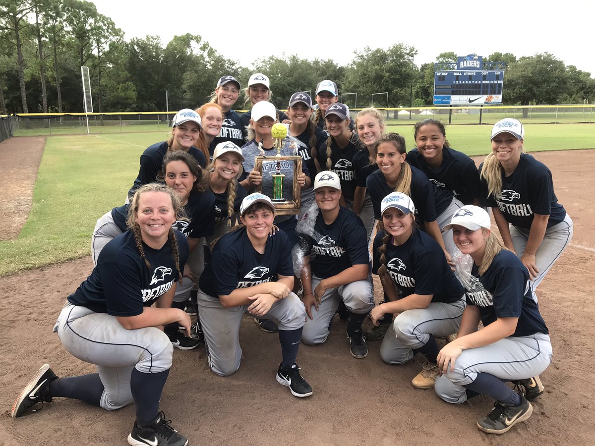 SeminoleStateSB's tweet photo. Raiders capture the inaugural “Miller Cup” traveling trophy against Lake-Sumter State today!  We will see you in October! #jaymillercarpenter #falltraditions #team26 https://t.co/8JZty0ZN6I