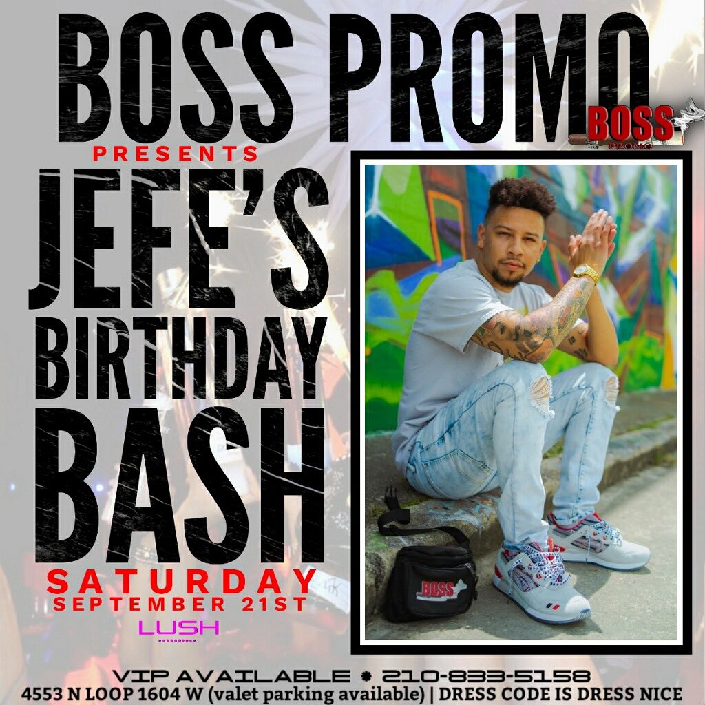 BOSSPromo's tweet photo. Jefe’s B-day party tonight at Lush
#BOSSup https://t.co/AU5tFxaHmg