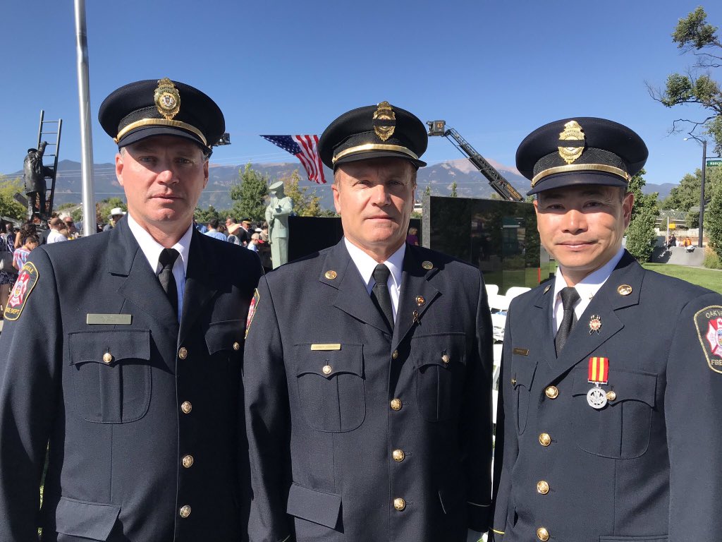 oakvillepffa's tweet photo. 250 names being added to the wall in Colorado Springs today.  One of our members, Jack McClay was added to the Fallen Firefighter Memorial. Honored to be with members of the McClay family. @iaff #FallenFireFighter19 @csantoro91412 @hosspc @DurdinB https://t.co/sqLPJBa5L2