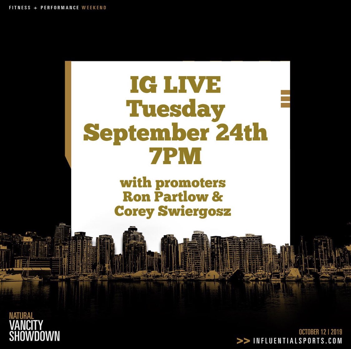 This Tuesday the promoters are taking to IG Live <a href="/BigRonPartlow/">Ron Partlow</a> <a href="/westcoastiron/">West Coast Iron</a> #vancityshowdown2019