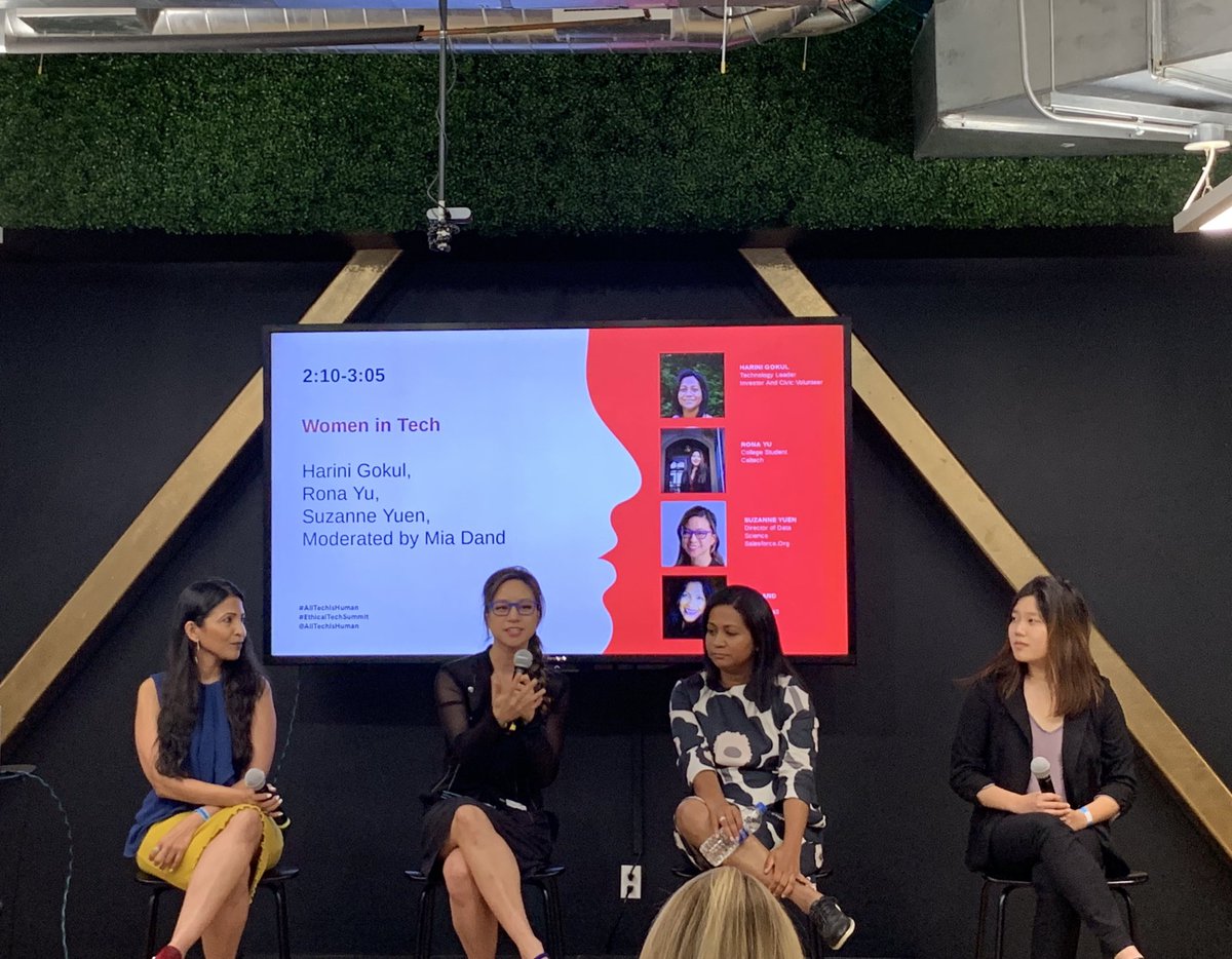 EvaSasson's tweet image. My favorite panel of the day with inspiring women moderated by @MiaD #AllTechIsHuman #EthicalTechSummit @AllTechIsHuman
