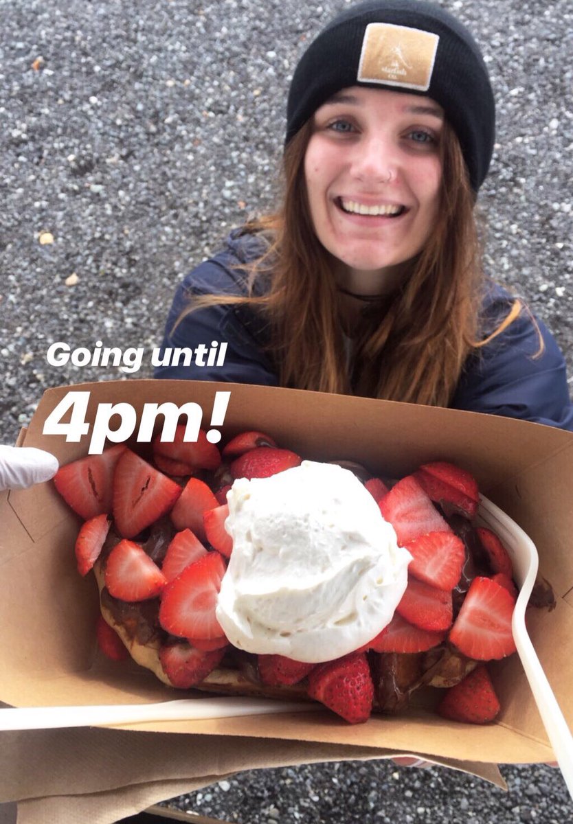 Going until 4pm! @ 11460 Old Seward 🌳 #anchorage #waffles #nutellathehut