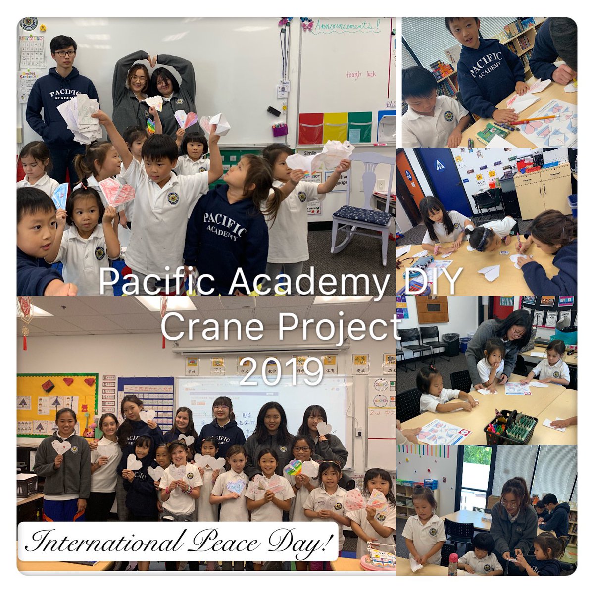 drerikasaito's tweet photo. #thepeacecraneproject #diyclub #internationalcommunicationsclub #icc @PeaceCraneProj #mexico #hongkong #maine #kenya @Pacific_Academy @TheEllenShow https://t.co/wP9rQ71WvZ