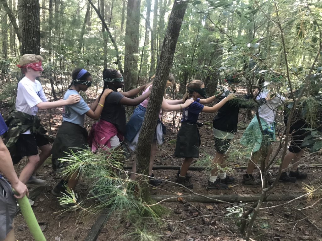 TrescaJulie's tweet photo. We’re all in this together. #kanuga2019 #trinityexplores https://t.co/f0NONd99y2