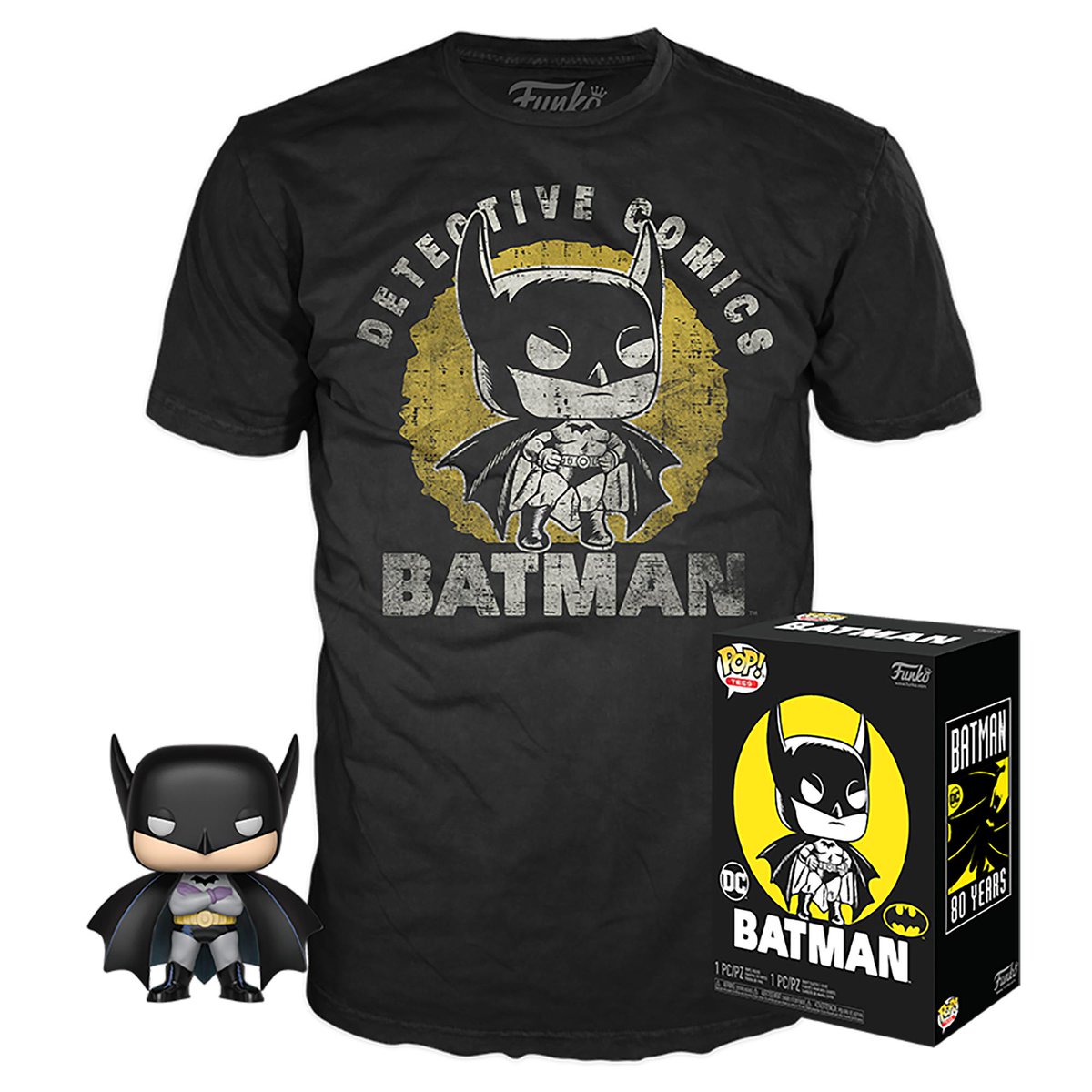 OriginalFunko's tweet photo. RT &amp; follow @OriginalFunko for a chance to WIN a Walmart exclusive Batman First Appearance Pop! and Tee! 
#Funko #FunkoPop #Pop #Giveaway #Batman #DC #LongLivetheBat  #Batman80 #BatmanDay https://t.co/CBeUhZnVGf