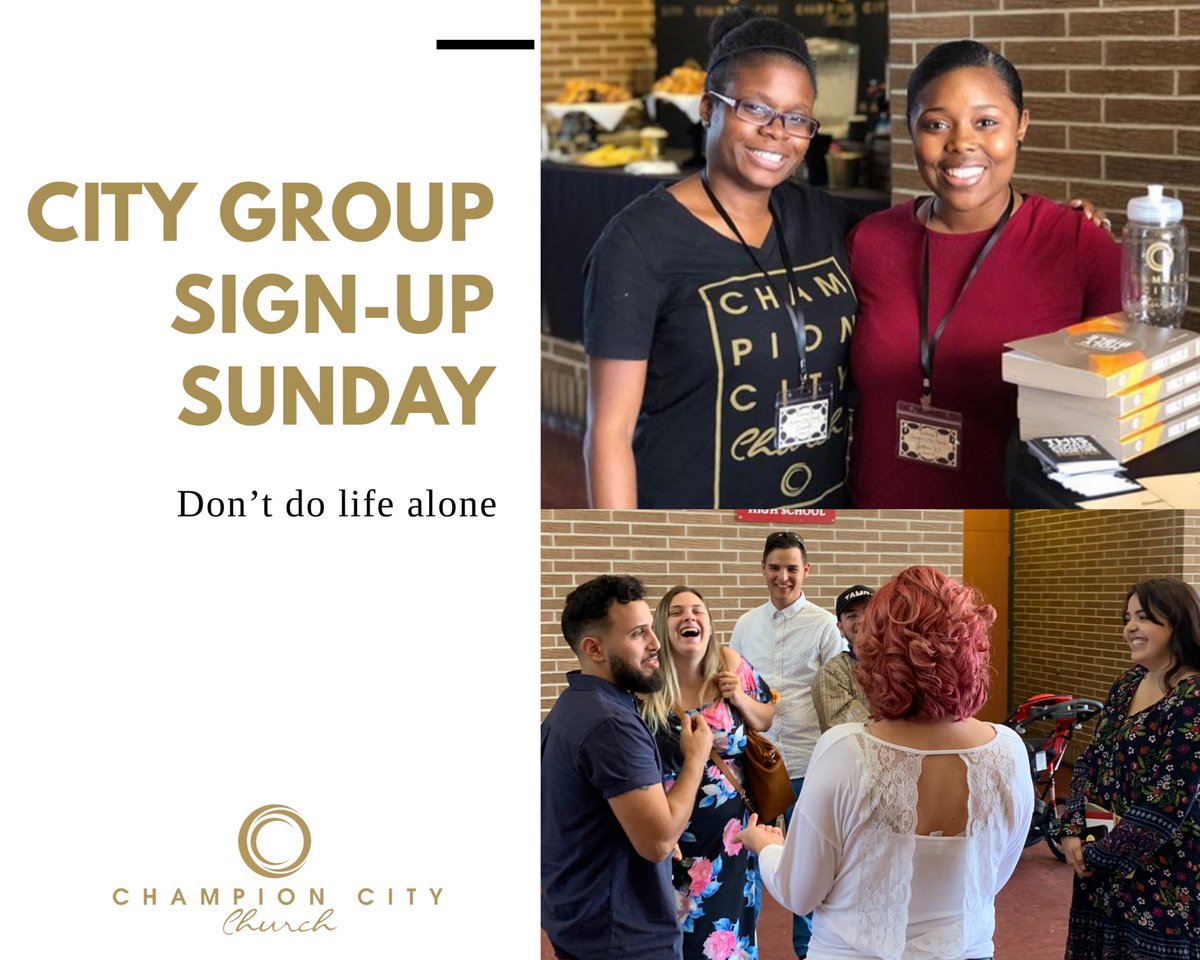 PastorBruceHall's tweet photo. Have you heard? 📢
#City Group signups are this Sunday right after service! 🎉
If you’re looking for way to connect with #new #people &amp; grow spiritually...don’t miss this #opportunity!
We’ll see you tomorrow 10:30am @ East Bay High School 7710 Old Big Bend Rd Gibsonton, Fl 33534 https://t.co/QY8etsBZYw