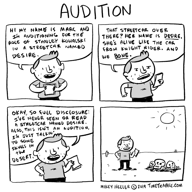 i drew a comic about an audition 