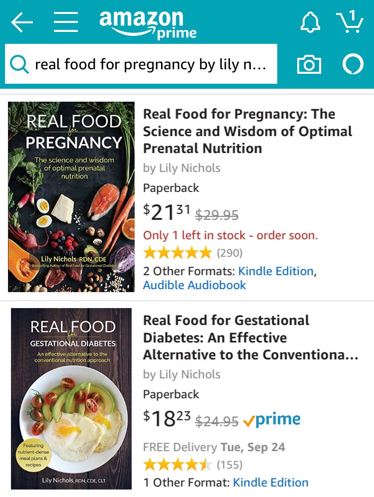 LilyNicholsRDN's tweet photo. Amazon has both of my books super discounted at the moment. Take advantage while it lasts! https://t.co/fafV862OFl #realfoodforpregnancy #realfoodforGD https://t.co/jWsjQZgFBM
